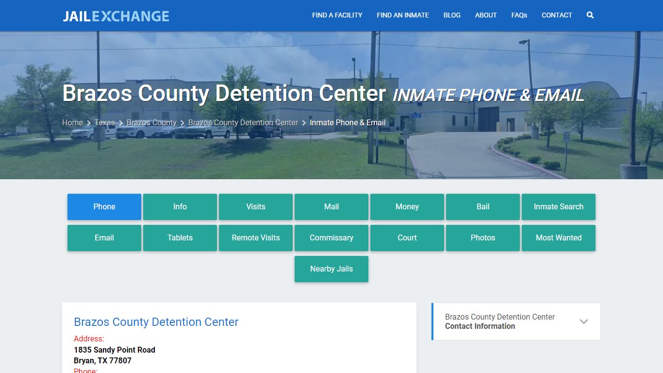 Inmate Phone - Brazos County Detention Center, TX - Jail Exchange