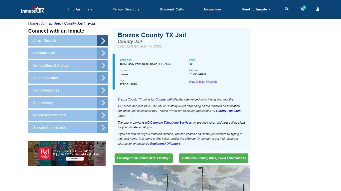 Brazos County TX Jail - Inmate Locator - Bryan, TX